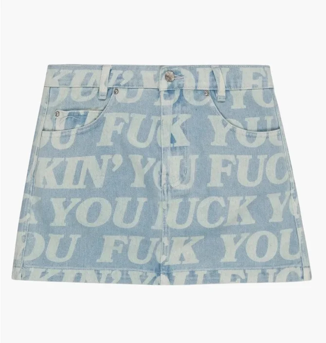 Юбка женская RipNDip Fuckin Fuck Blue RNDFAL24W06