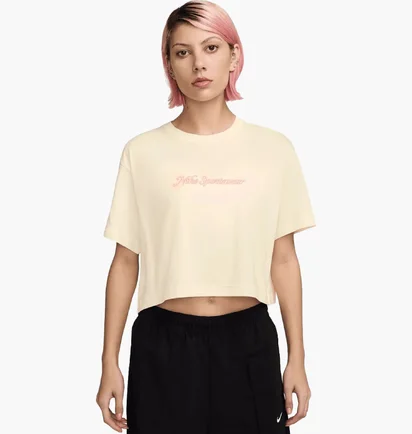 Футболка женская Nike Club Ss Crop Yellow HV4947-110