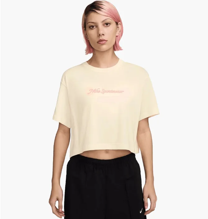 Футболка женская Nike Club Ss Crop Yellow HV4947-110
