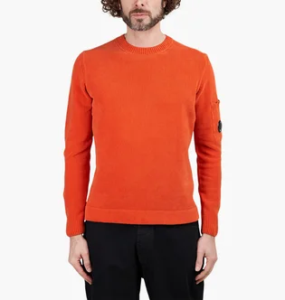 Лонгслив унисекс CP Company Chenille Cotton Crew Neck Knit Orange 14CMKN026A005687G439