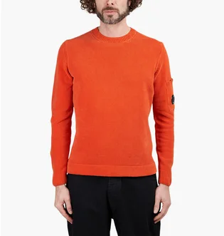 Лонгслів унісекс C.P. Company Chenille Cotton Crew Neck Knit Orange 14CMKN026A005687G439