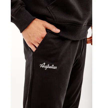 Штаны мужские AUSTRALIAN Essential Fleece Pants Rib Bottom Black LSUPA0010-003