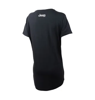 Футболка женская Jeep T-Shirt Oversize Star Striped Print Turn Black O102613-B000