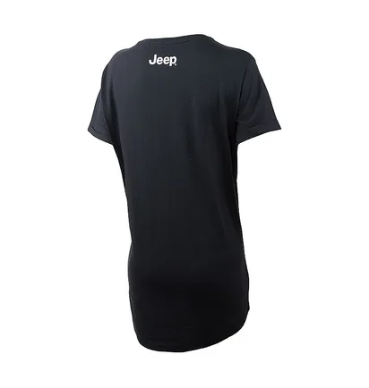 Футболка женская Jeep T-Shirt Oversize Star Striped Print Turn Black O102613-B000