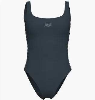 Купальник жіночий Arena Team Stripe Swimsuit U Back Grey 007058-550