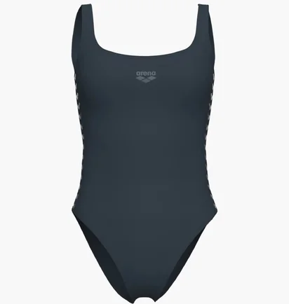Купальник женский Arena Team Stripe Swimsuit U Back Grey 007058-550