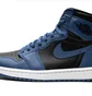 Кросівки чоловічі Air Jordan 1 High Og Black/Blue 555088-404