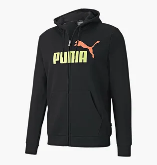 Толстовка мужская Puma Essentials 2 Col Fz Hoodie Fleece Black 583715-51