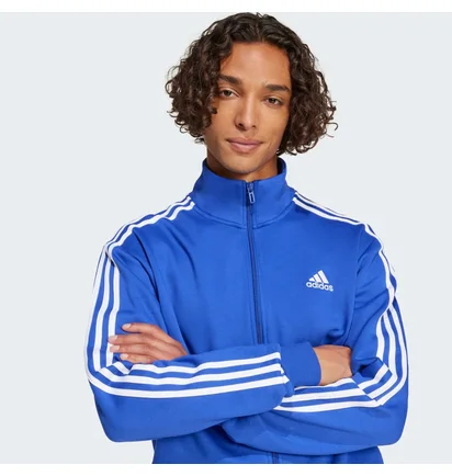 Спортивный костюм мужской Adidas Basic 3-Stripes Fleece Blue/Black IY6665