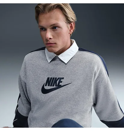Свитшот мужской Nike Club Fleece Top Clctn Grey HV1471-063