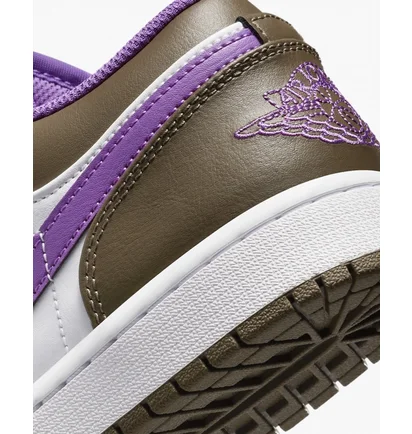 Кроссовки мужские Air Jordan 1 Low White/Brown 553558-215