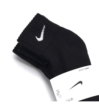 Носки унисекс Nike U Nk Everyday Cush Ankle (3 пары, утепленные) Black Sx7667-010