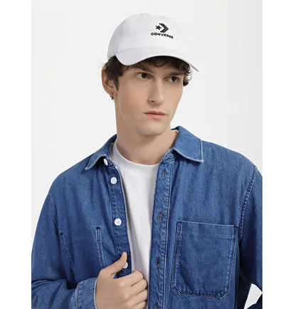 Кепка унисекс Converse Logo Lock-Up Baseball Hat White 10022131-102