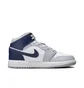 Кросівки дитячі Air Jordan 1 Mid Gs White/Grey DQ8423-104