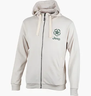 Толстовка чоловіча Jeep Hooded Sweatshirt Full Zip Star&Jeep Beige O102572-J868