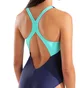 Купальник женский Arena Grid Swimsuit V Back Graphic Blue 010263-780