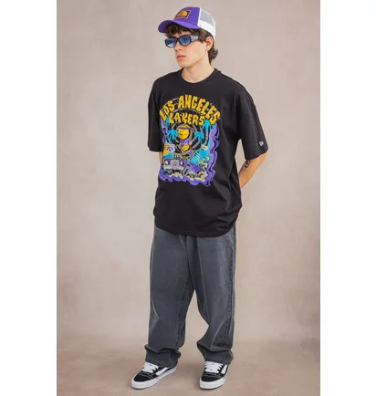 Футболка чоловіча NEW ERA Graphic Lakers Black 60565038