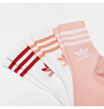 Шкарпетки жіночі Adidas White/Peach (3 пари) JI9472