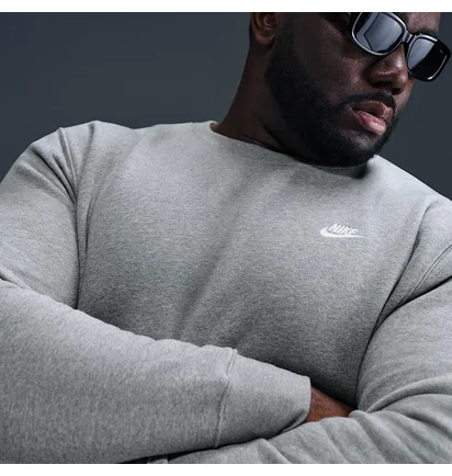 Світшот чоловічий Nike Club Bb Crew Grey FN3886-063