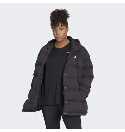 Куртка жіноча Adidas Helionic Hooded Down Jacket (Plus Size) Black Hg8697