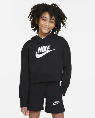 Худі дитяче Nike G Nsw Club Ft Crop Hoodie Hbr Black DC7210-010