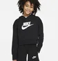 Худі дитяче Nike G Nsw Club Ft Crop Hoodie Hbr Black DC7210-010