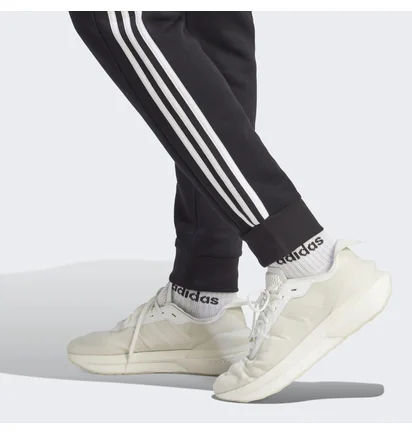 Штаны мужские Adidas Essentials Fleece 3-Stripes Tapered Cuff Black IB4030