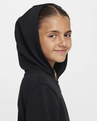 Толстовка детская Nike Club Fleece Older French Terry Full-Zip Hoodie Black FD3017-010