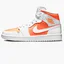 Кроссовки женские Air Jordan 1 Mid Se Wmns White/Orange CZ0774-800