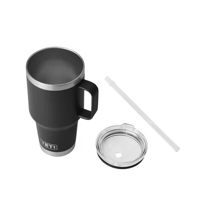 Термокружка Yeti Rambler 35Oz (1035Ml) Straw Mug Black 70000002297