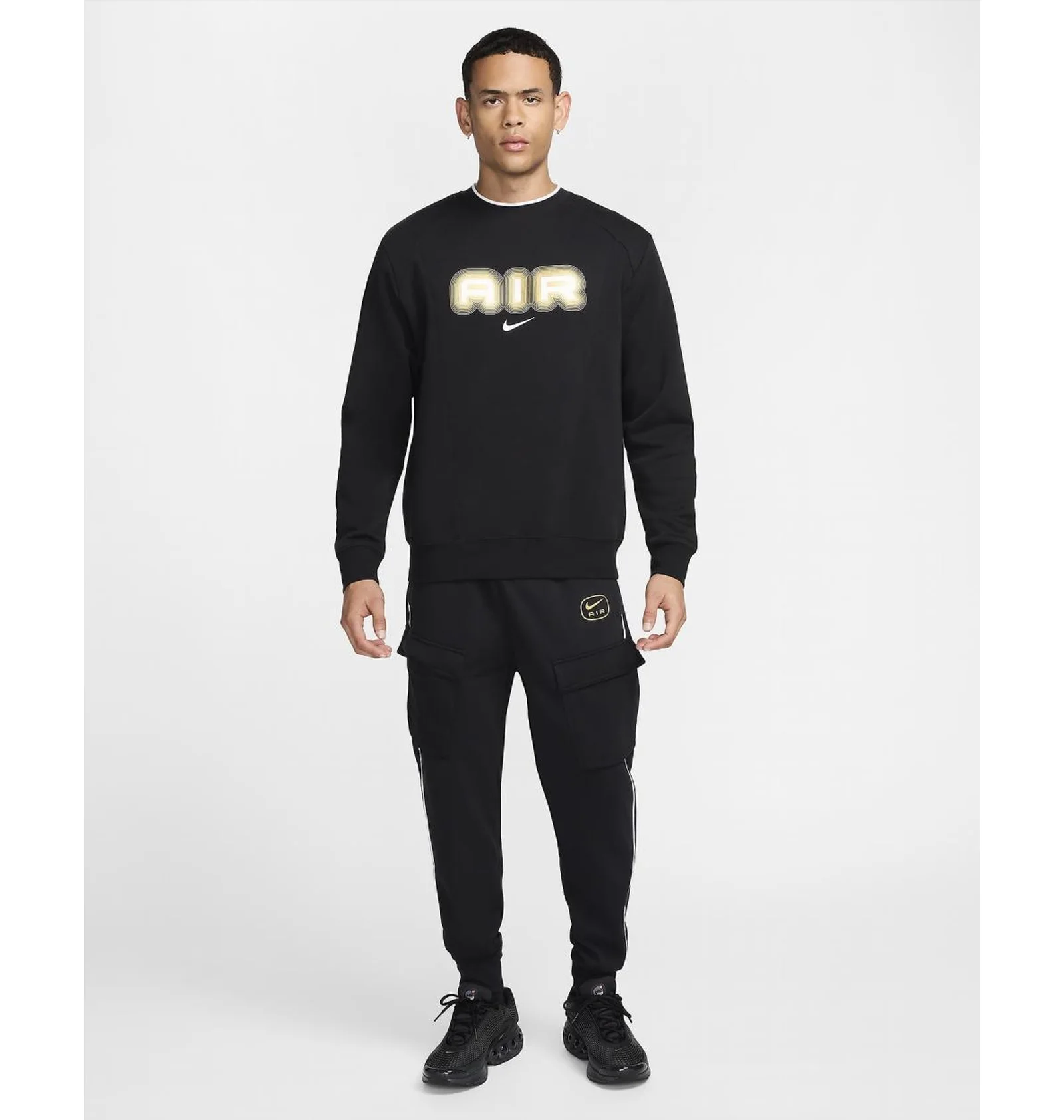 ᐉ Світшот чоловічий Nike Air Fleece Crew-Neck Sweatshirt Black