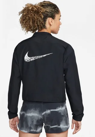 Вітровка жіноча Nike W Nk Swoosh Run Jacket Black Dm7775-010