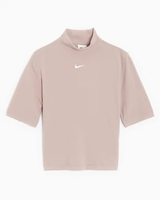 Футболка женская Nike Sportswear Essentials Rib Mock Neck Top Peach DV7958-272