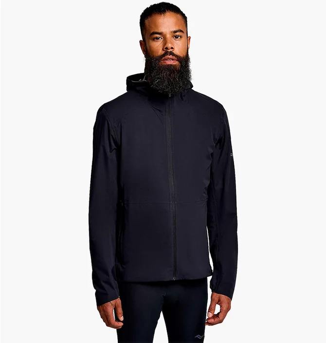 Вітровка чоловіча Saucony Hurricane Waterproof Jacket Black SAM800360-BK