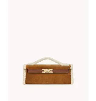 Сумка женская JW PEI Bria Faux Suede Structured Top Handle Bag Brown BB2025BG121880JWP