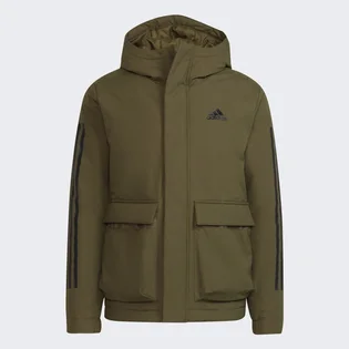 Куртка мужская Adidas Utilitas 3-Stripes Hooded Jacket Olive GT1691