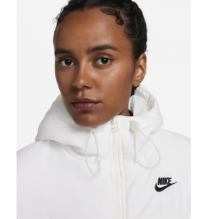Куртка жіноча Nike Sportswear Classic Puffer Therma-Fit Loose Hooded Jacket White FB7672-133