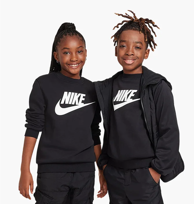 Свитшот детский Nike Sportswear Club Fleece Black FD2992-010