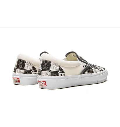 Кеды унисекс Vans Skate Slip-On Beige/Black VN0A5FCAAO7