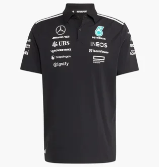 Поло чоловіче Adidas Mercedes - Amg Petronas Formula One Team Black JW5391