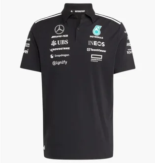 Поло мужское Adidas Mercedes - Amg Petronas Formula One Team Black JW5391