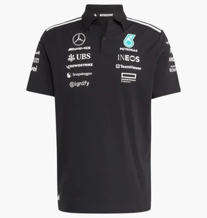 Поло чоловіче Adidas Mercedes - Amg Petronas Formula One Team Black JW5391