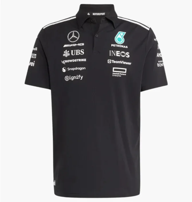 Поло чоловіче Adidas Mercedes - Amg Petronas Formula One Team Black JW5391