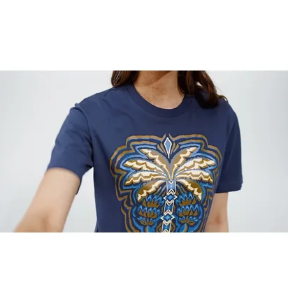 Футболка женская Adidas X Farm Rio Graphic T-Shirt Blue IV9758