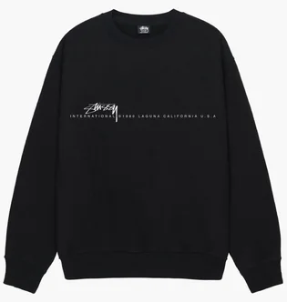Світшот унісекс Stussy Smooth 80 Black 1915080-0001