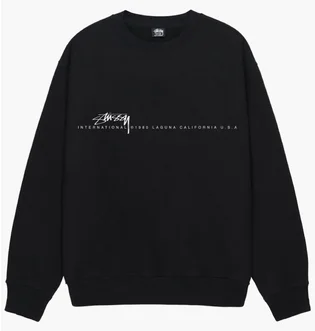 Свитшот унисекс Stussy Smooth 80 Black 1915080-0001
