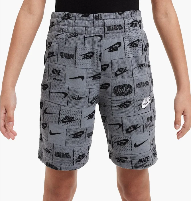 Шорты детские Nike K Ns Club Ft Short Aop Grey FN8743-084