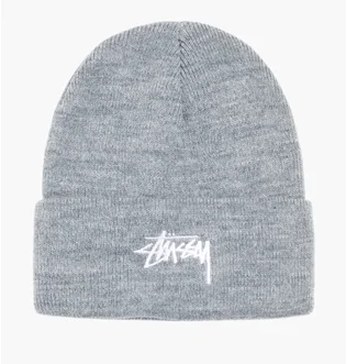 Шапка унисекс Stussy Stock Cuff Beanie Grey 1321020-0217