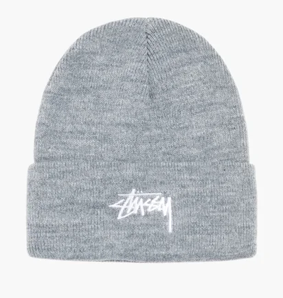 Шапка унисекс Stussy Stock Cuff Beanie Grey 1321020-0217