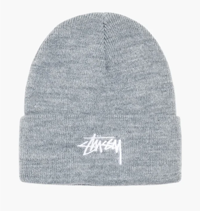 Шапка унисекс Stussy Stock Cuff Beanie Grey 1321020-0217